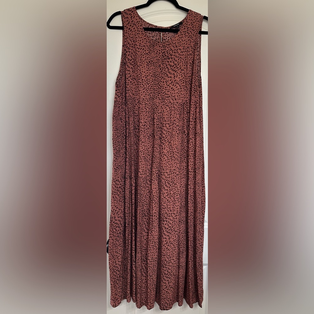Wishlist Dusty Rose and Black Printed Maxi Dress / Large